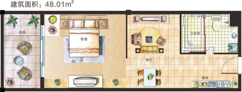 水岸椰风A1户型