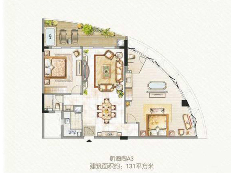 听海阁A3户型