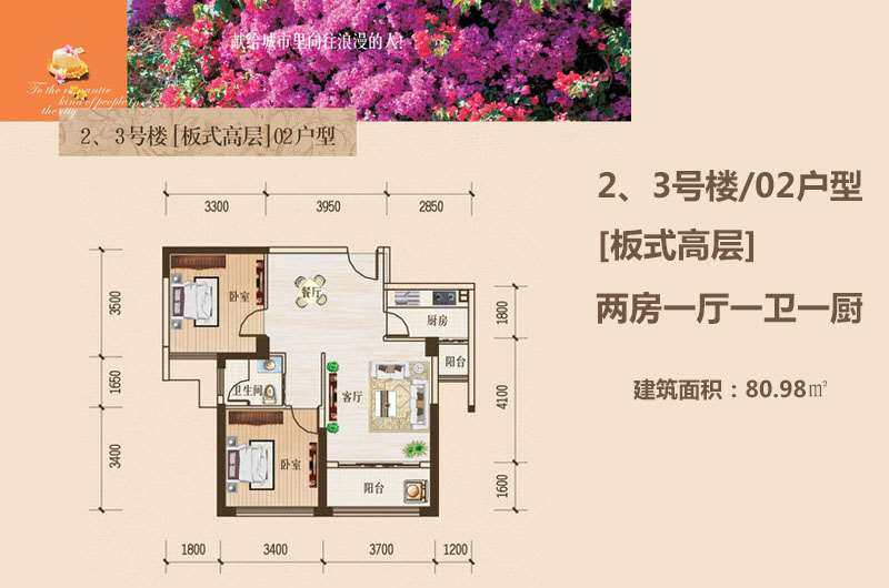 2、3号楼板式高层02户型