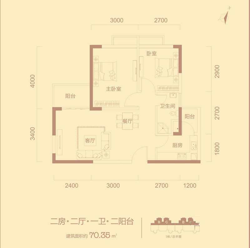 1栋BC户型