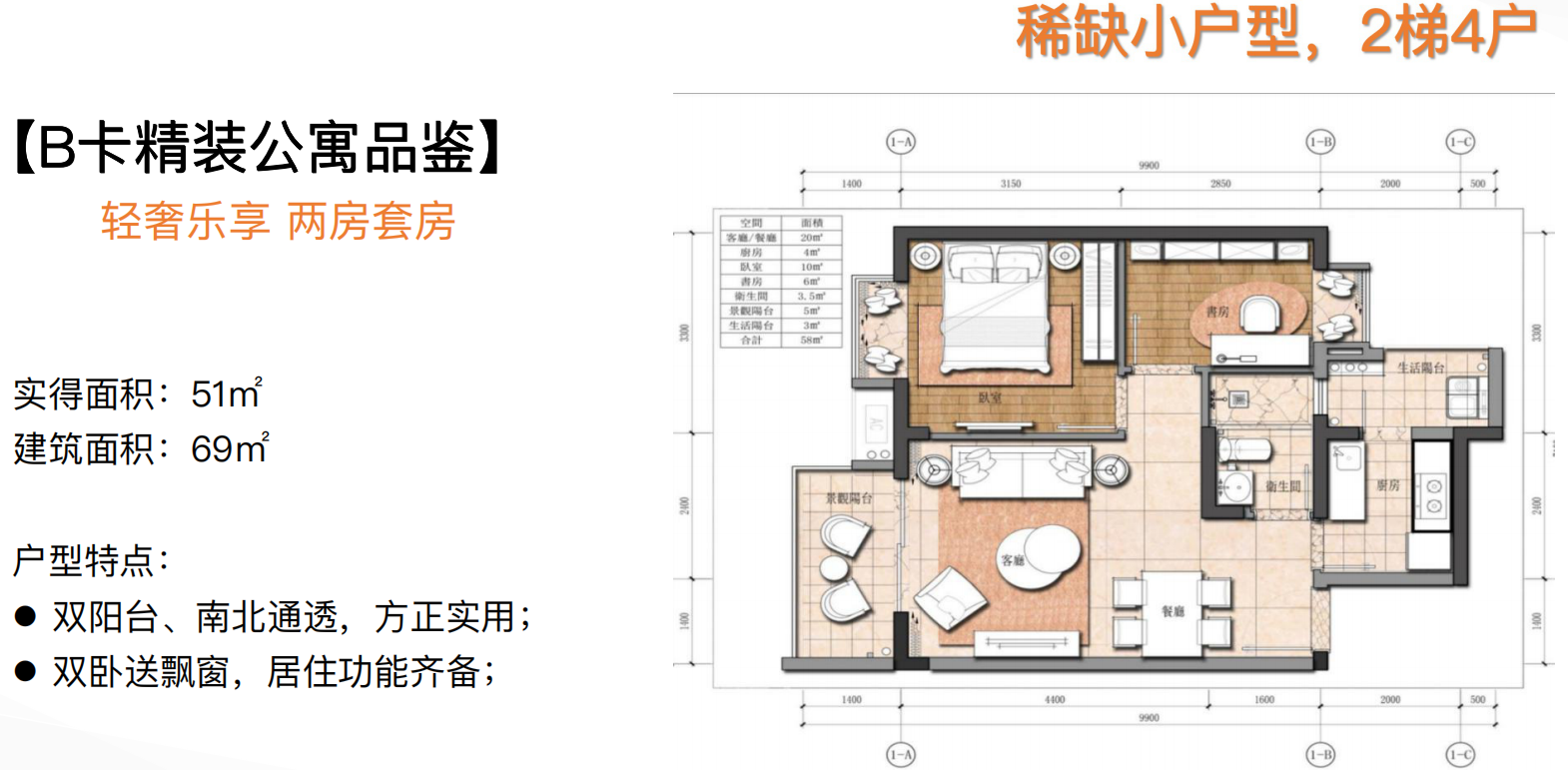 B卡精装公寓