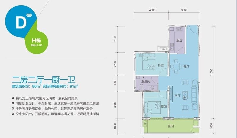 H栋D户型