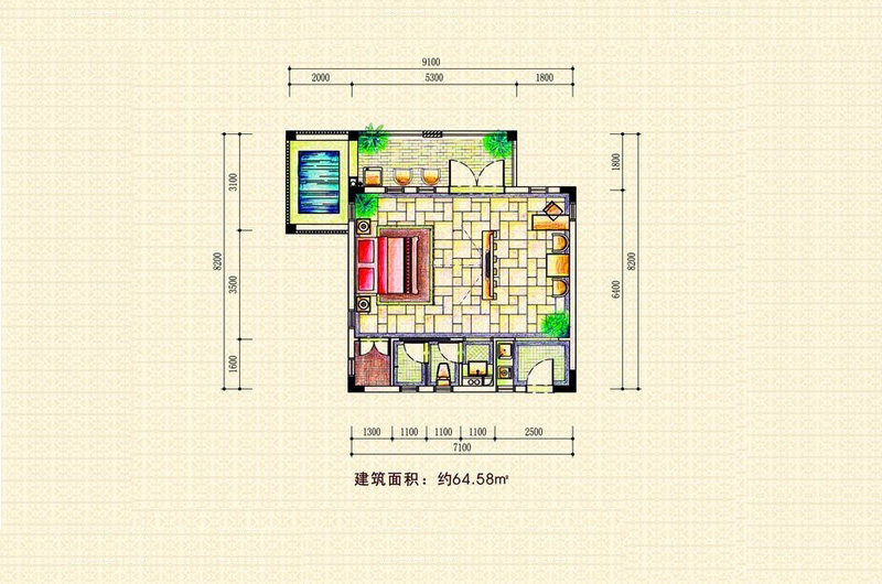 2-6栋H户型