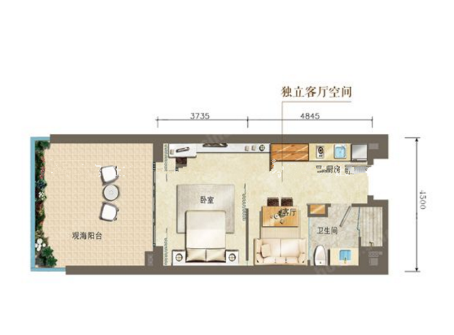 A户型(蔚蓝海岸 E栋)