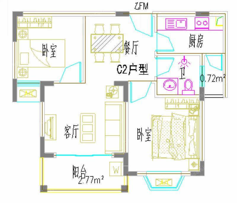 5#楼C2户型