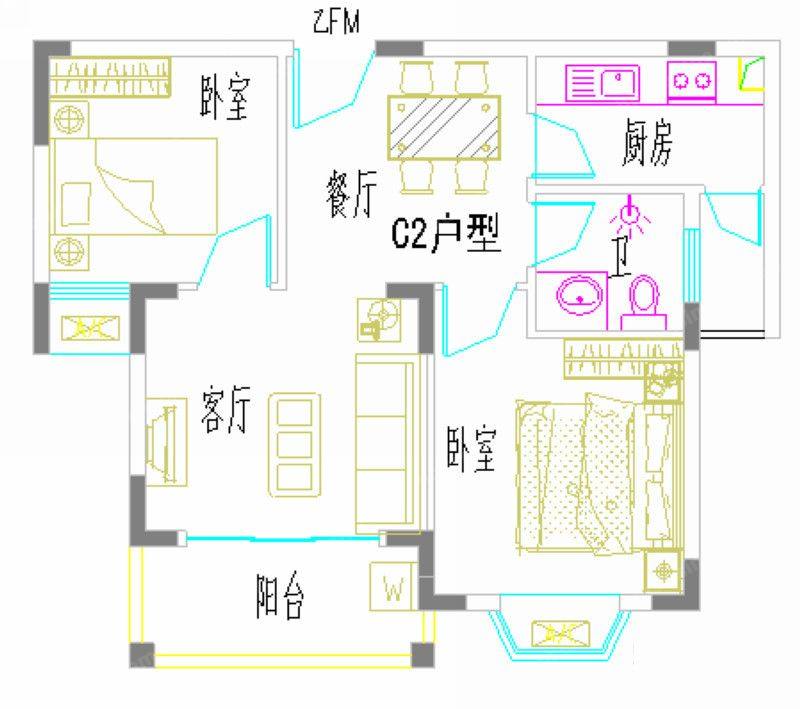 3、4#楼C2户型