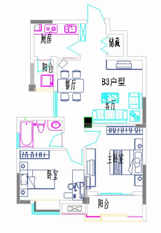 5#楼B3户型