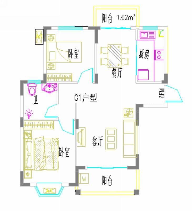 3、4#楼C1户型