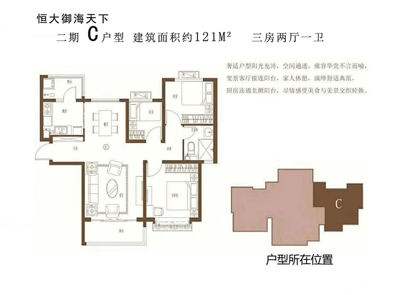3室2厅1卫0厨 