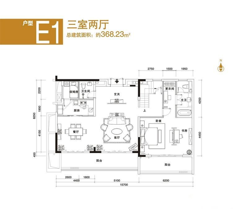 3室2厅2卫0厨 