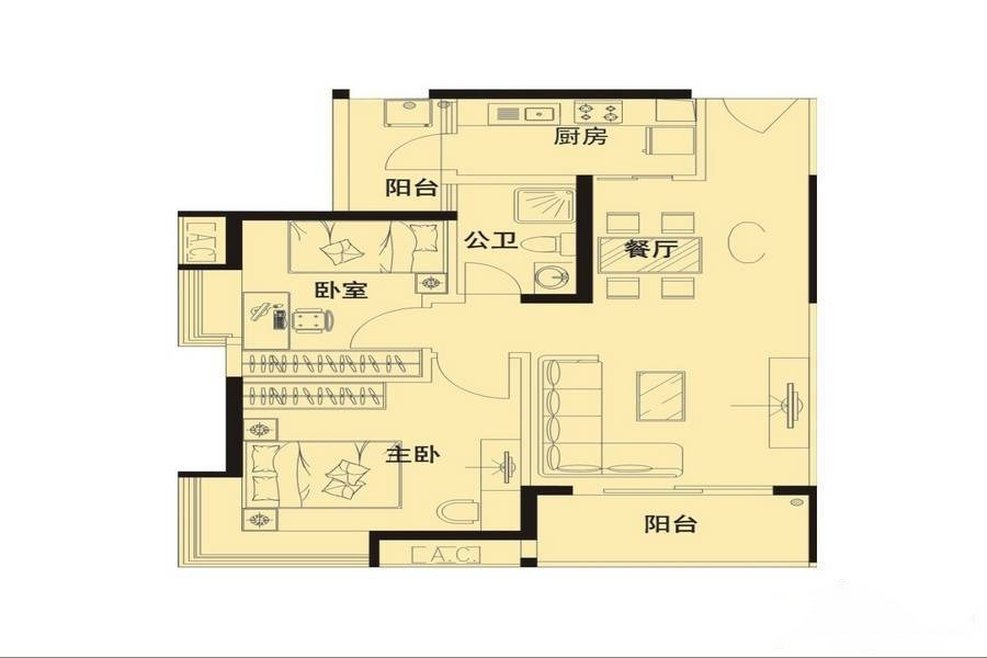 2室2厅2卫0厨 