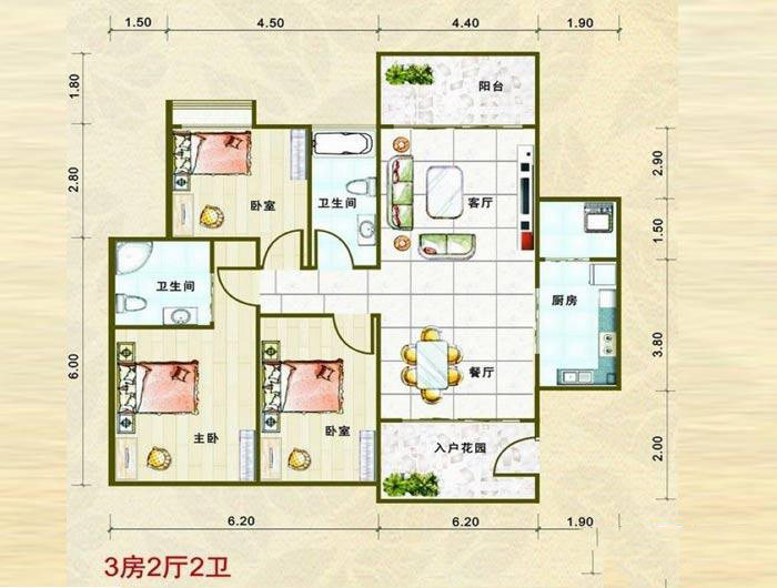 2-17层F户型
