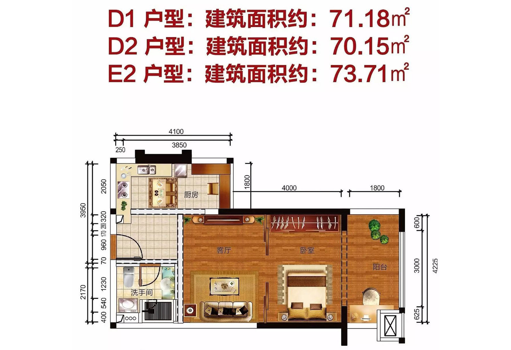 D1/D2/E2户型