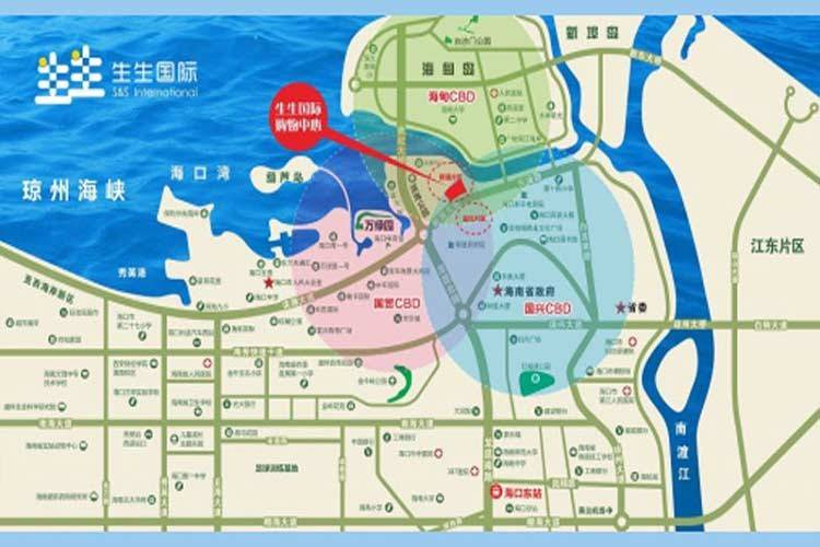 效果图海口生生国际购物中心区位图