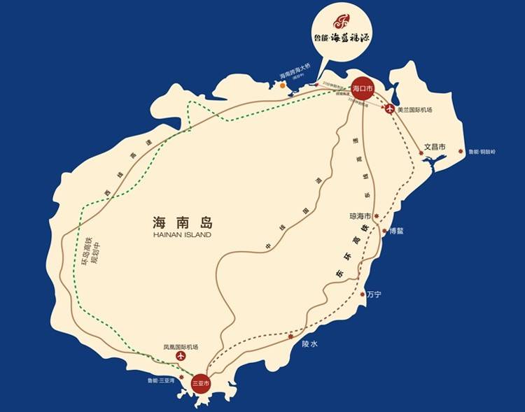 效果图海南澄迈鲁能海蓝福源交通图