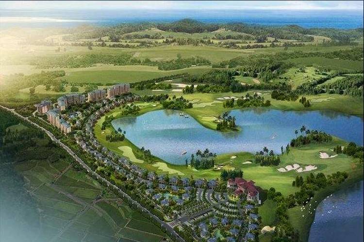 效果图海口观澜湖中央公园二区鸟瞰图