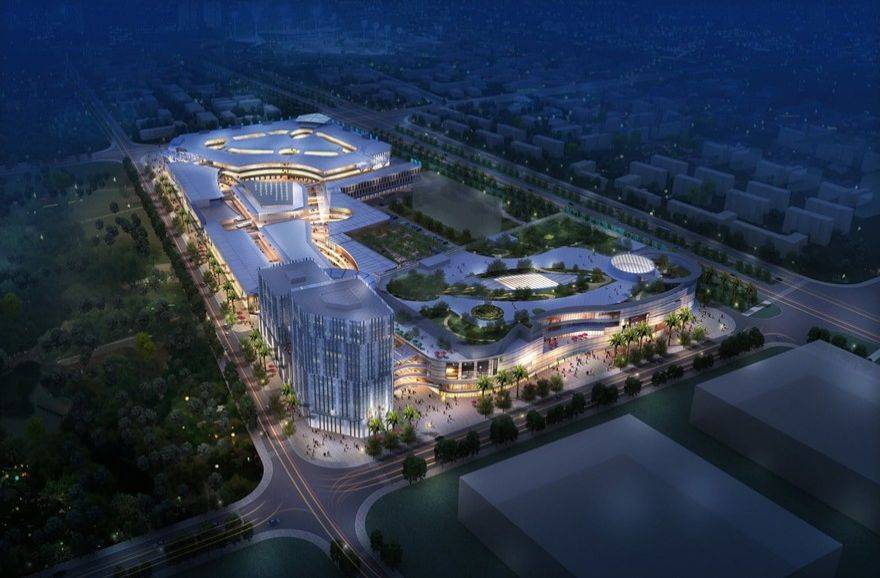效果图夜景鸟瞰图