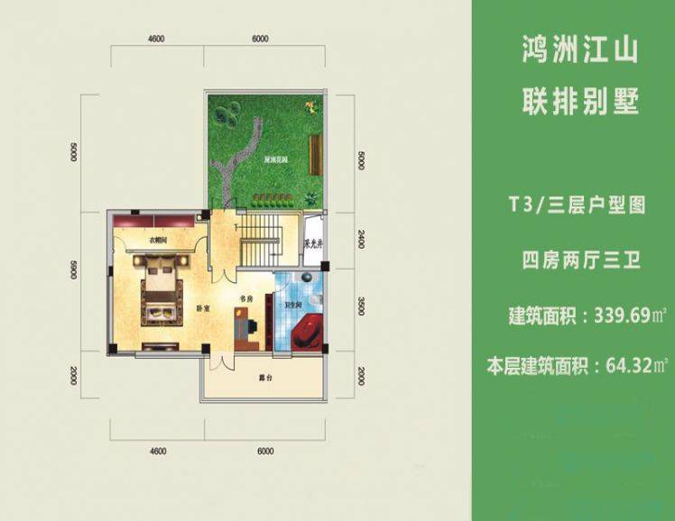 4室2厅3卫1厨 