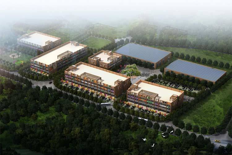 效果图海南海口绿园仙民物流新城效果图