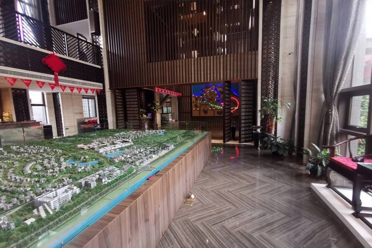 效果图海南海口鸿洲江山售楼处实景图