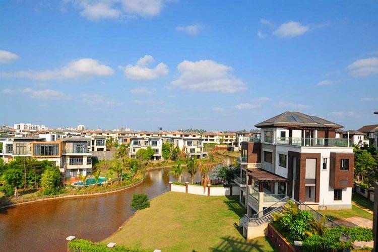 效果图鸿洲江山别墅实景图