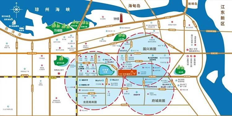 效果图海南海口中交·欢乐湖岸交通图