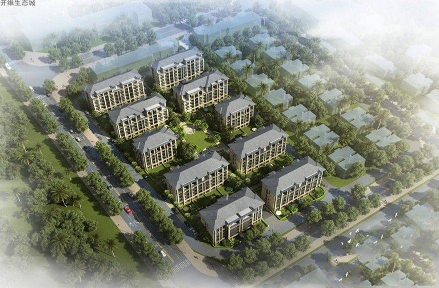 效果图S4洋房鸟瞰图