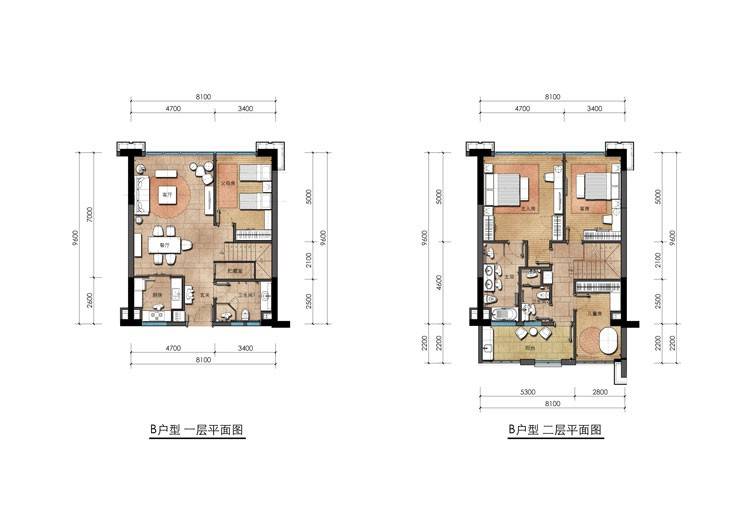 aB户型平面图