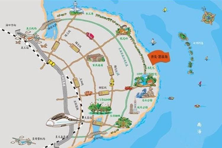 效果图海南文昌世茂怒放海交通图