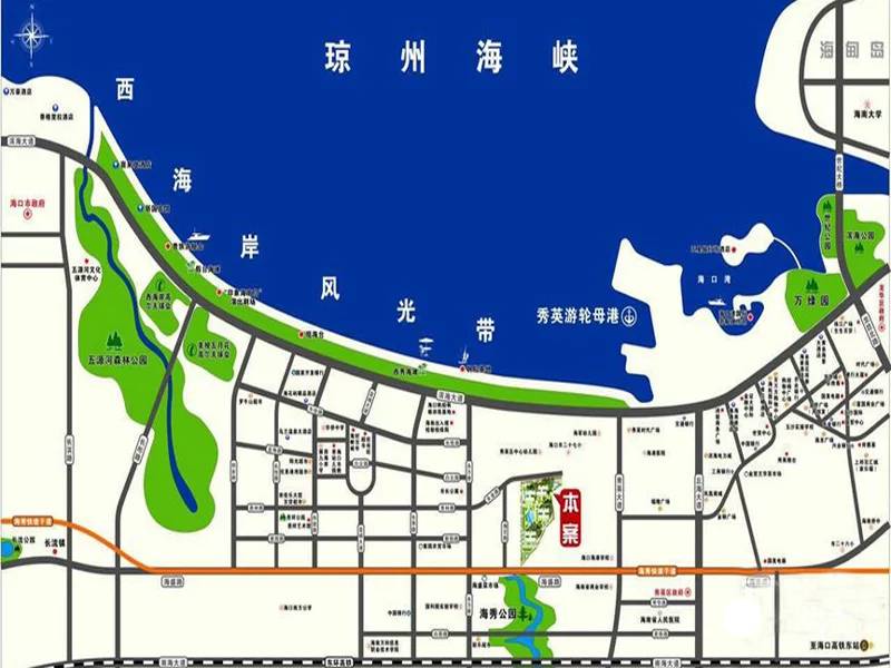 效果图海南海口碧海蓝天交通图