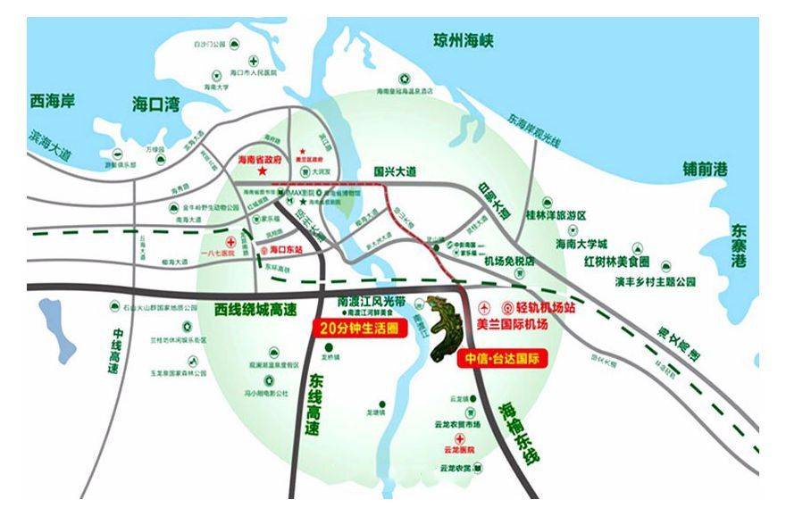 效果图中信台达交通图