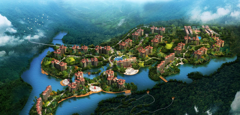 海南万宁石梅山庄效果图