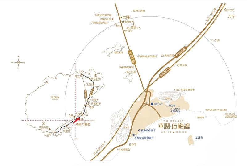 华润石梅湾九里交通图