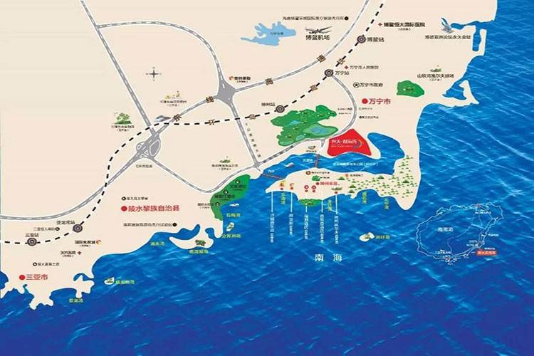 万宁恒大双海湾区位图