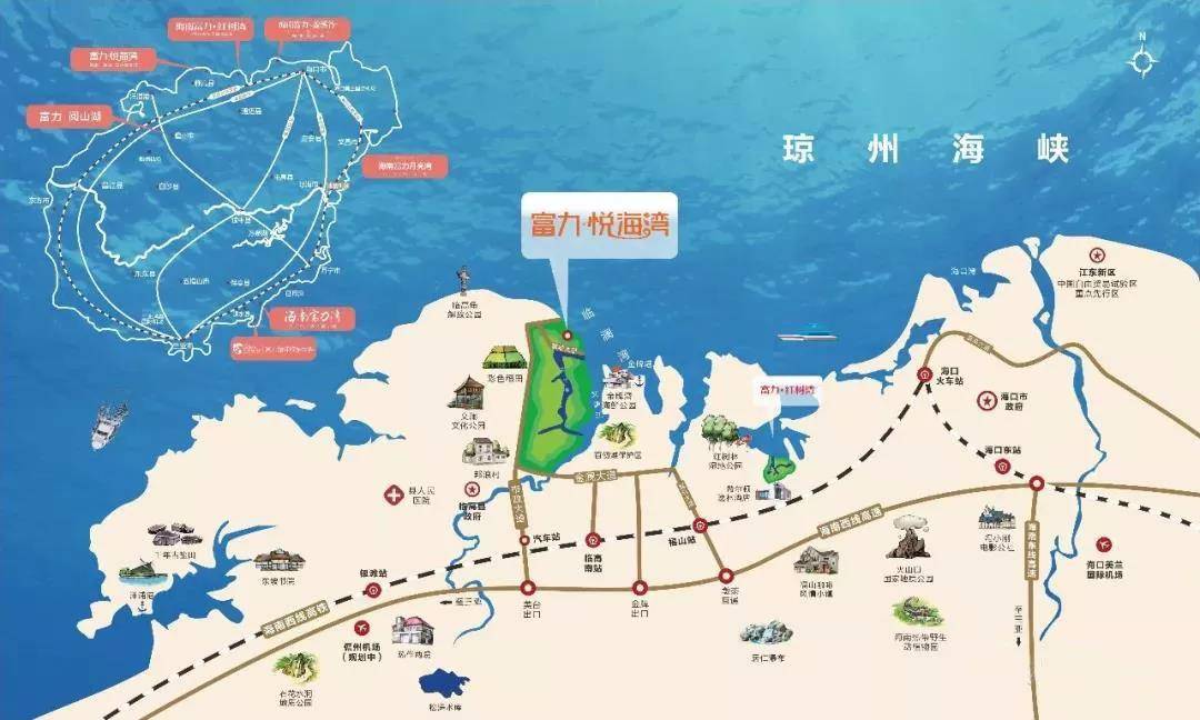 富力悦海湾交通图