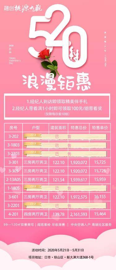 融创桃源大观优惠活动图