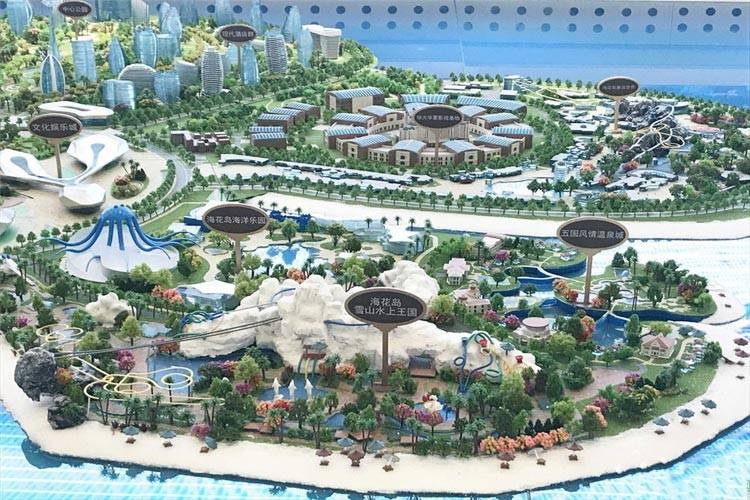 恒大海花岛沙盘实景图