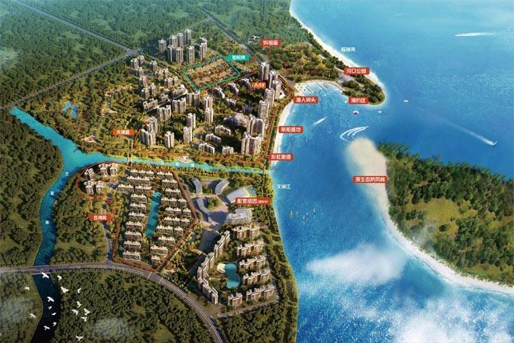 富力悦海湾鸟瞰图