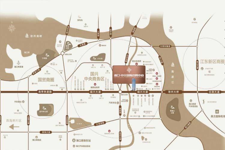 海口中交国际自贸中心区位图