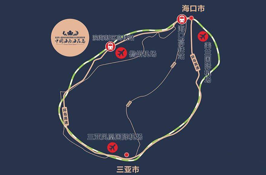 恒大海花岛交通图