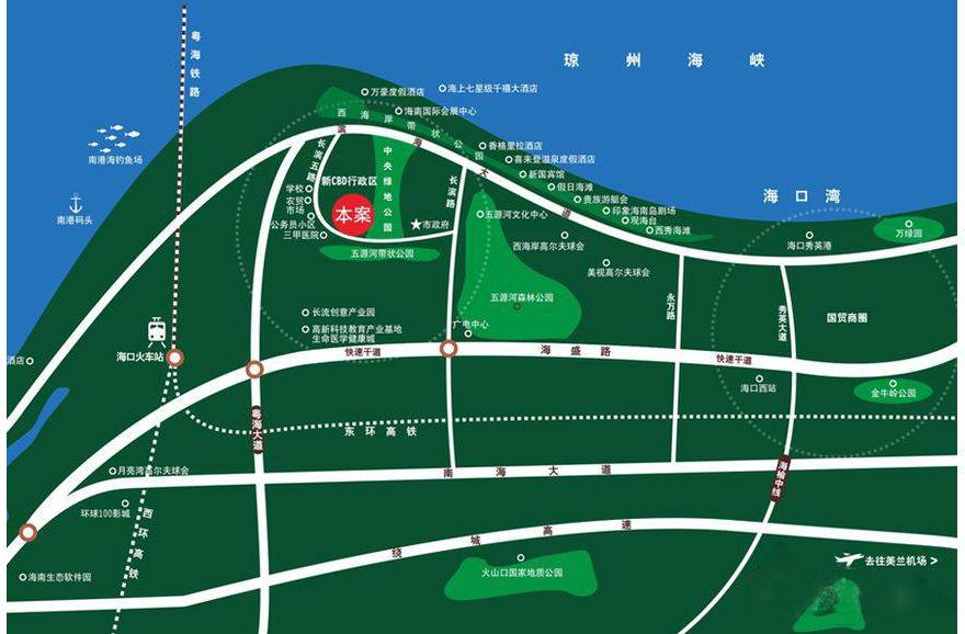海南海口罗曼帝克交通图