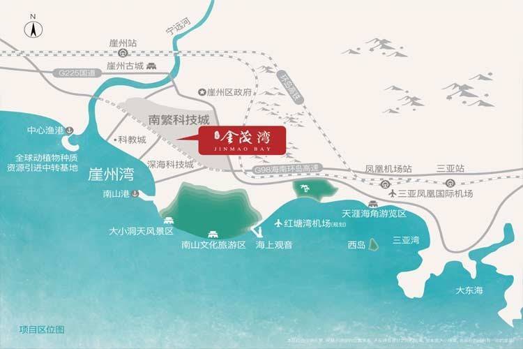 三亚金茂湾区位图