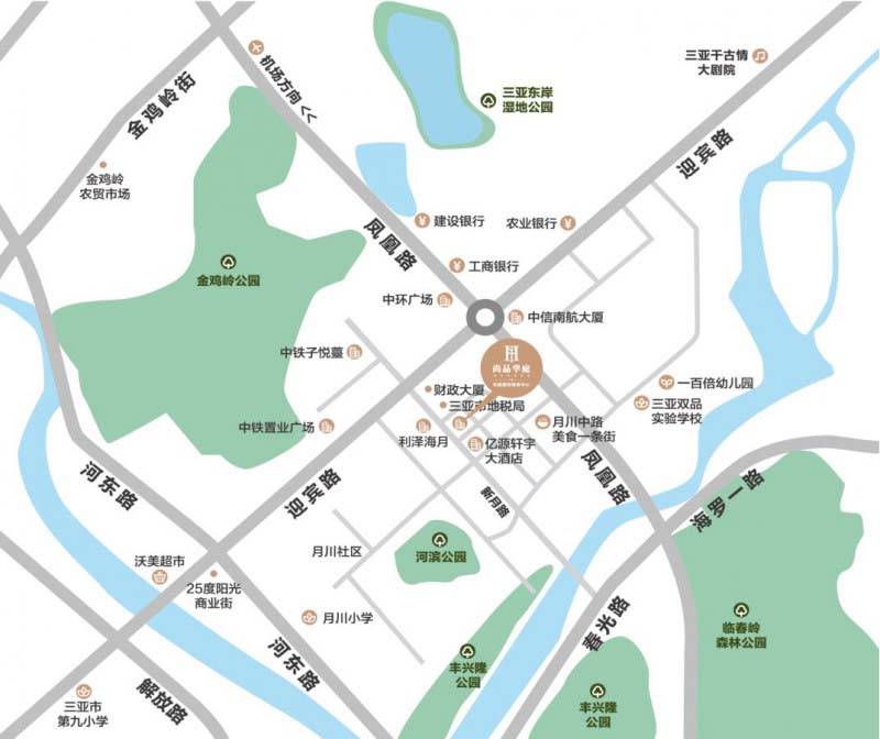 三亚华庭国际商务中心区位图