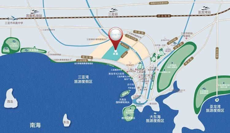 凤凰水城海外滩区位图