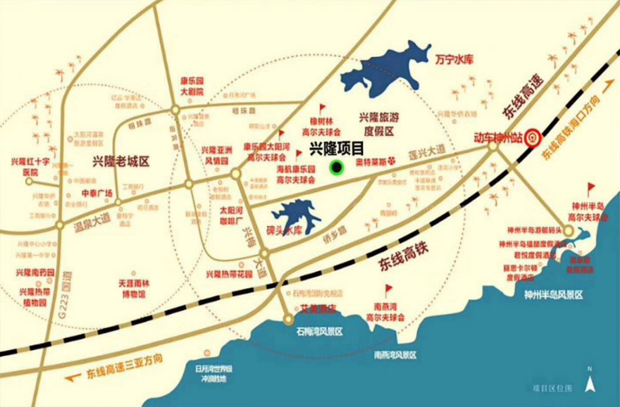 万宁融创臻园区位图