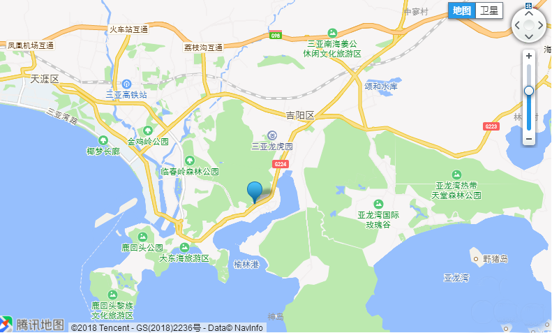 三亚新华联奥林匹克花园区位图