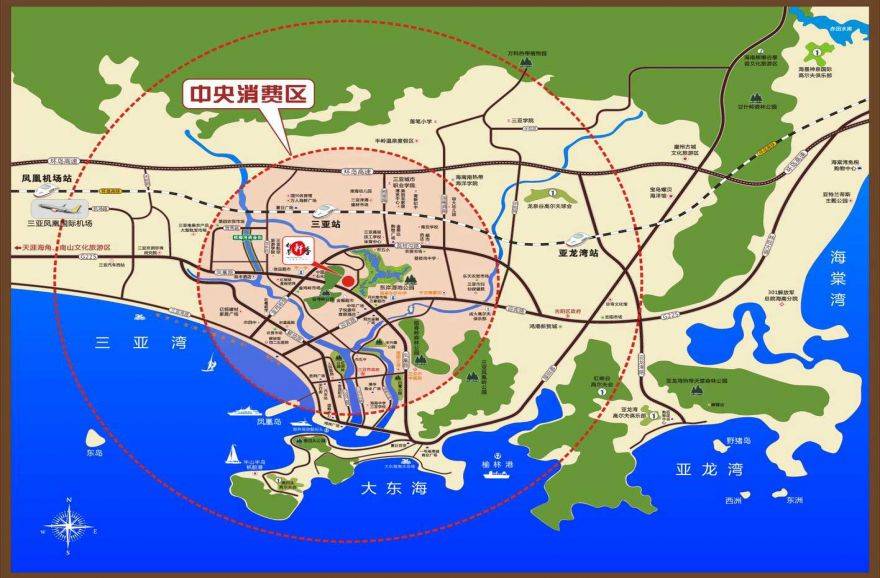 三亚水墨轩香区位图