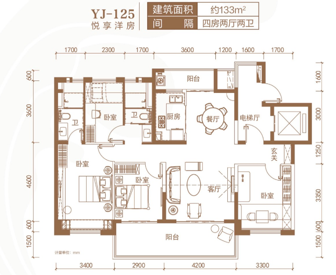 三亚碧桂园海棠盛世户型图