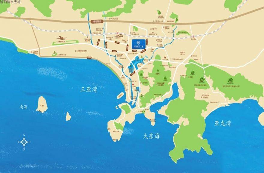 三亚琥珀假日天地区位图