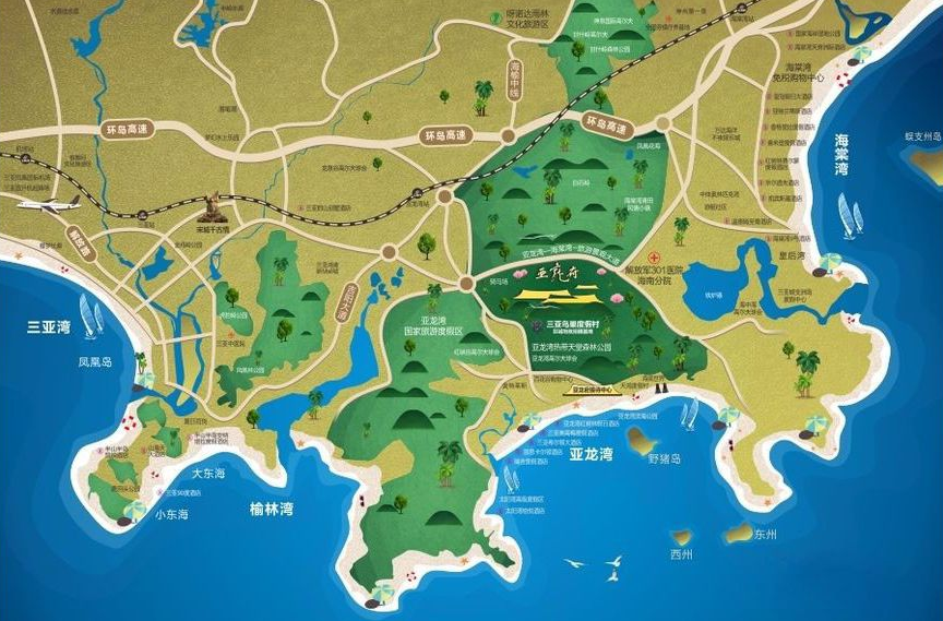 华皓亚龙湾区位图